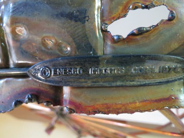 Vtg Metal Bicycle Wall Decor Bike Wall Art MCM Enesco