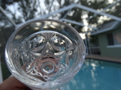 Nachtmann Crystal Clear Cut Napoleon (Bands) Cordial Stem Excellent Used Cond.