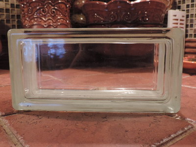 Glass Block By Weck. NEW! 4 x 8 x 3-1/8'' CLEAR SEE THROUGH 1 block MADE GERMANY 