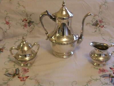 Silver Plated Coffee & Tea Service Set Stamped National Silver on Copper