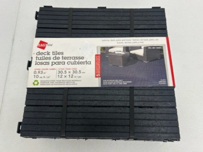 Easy Tile Cosmo Deck Tile 12 inch x 12 inch Mosaic Slate, 10 Pack