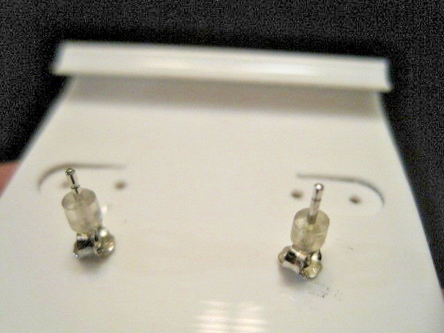 925 Sterling Silver Light Blue CZ Star Stud Earrings ~ New by Native Sun