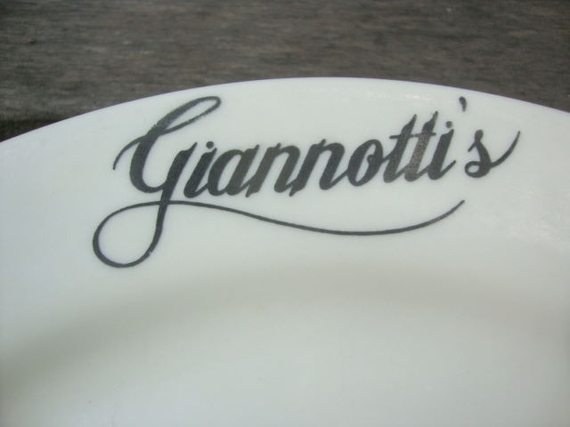 Collectible Advertising Restaurant Ware Homer Laughlin Giannotti's 9 1/2