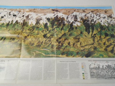 1988  MAP OF MOUNT EVEREST NATIONAL GEOGRAPHIC (65)