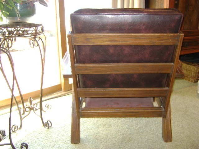 Brandt ranch oak arm chair  vintage 1900  HIGHLY COLLECTIBLE