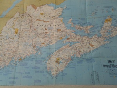 1975  MAP OF MAINE  NATIONAL GEOGRAPHIC (48)