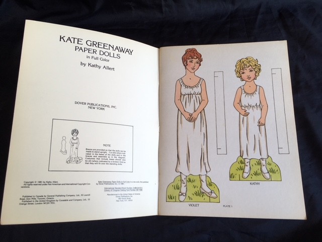 1981 Kate Greenaway Paper Dolls, By Kathy Allert, EXCELLENT CONDITION