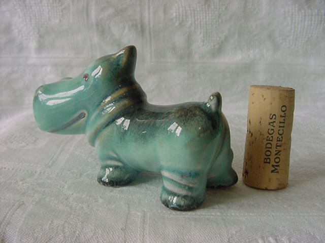 BESWICK Blue Gloss HIPPO Comical FUN Series #697 RARE England 1939 Vintage HIPPO