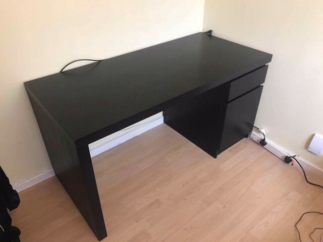 Ikea Malm Desk Black Brown In Melton Mowbray Leicestershire