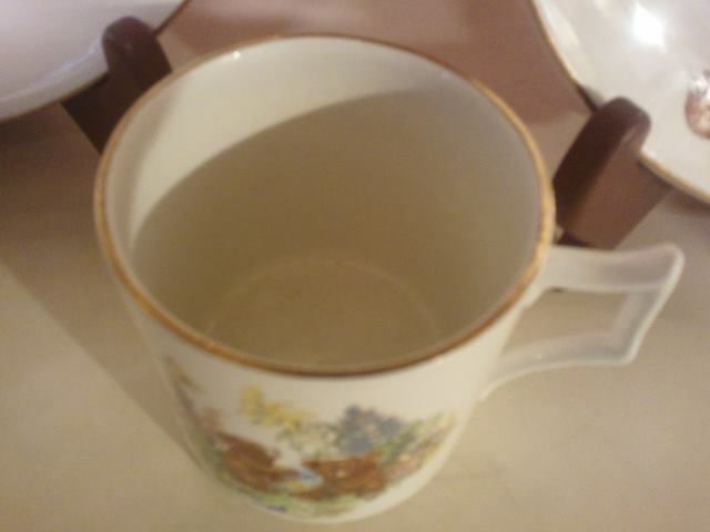 James Kent old foley teddy bear bowl/saucer & mug.made in Staffordshire England.