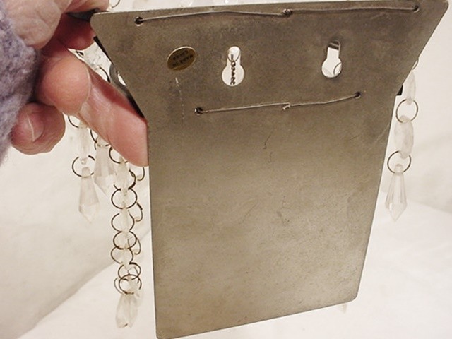 Vtg Wall Mounted Hanging Clear Plastic Prisms Votive Candle Holder Tea Light