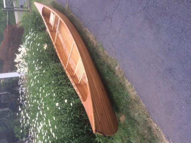 Rare Handmade Cedar Plank Canoe