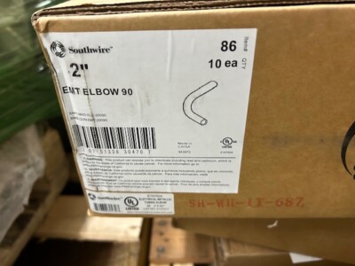 **10 pack** NEW SOUTHWIRE #86 EMT CONDUIT ELBOW 90 DEGREE 2''