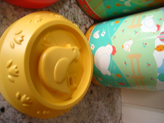 3 Nesting Tins Canister Set Metal Tin Easter/Srping Rabbit Lamb Chicken~Sweet