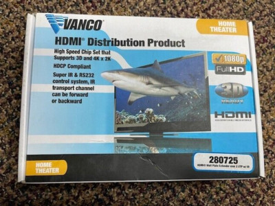 Vanco 280517 HDMI Over 2X Category 5e Cables Wall Plate Extender