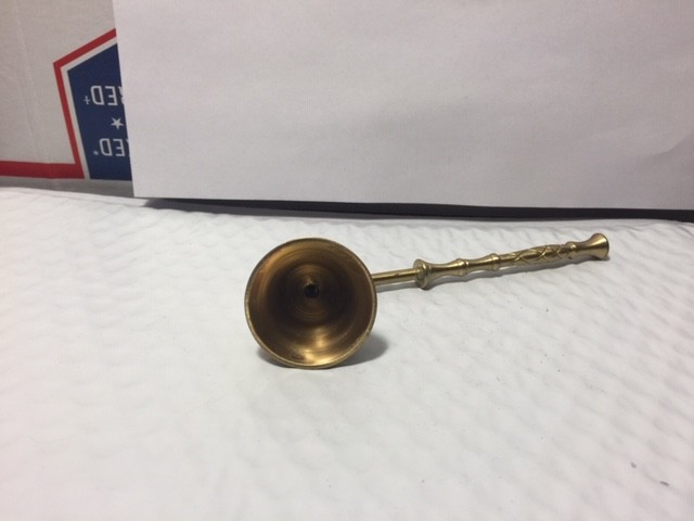 Candle snuffer etched brass