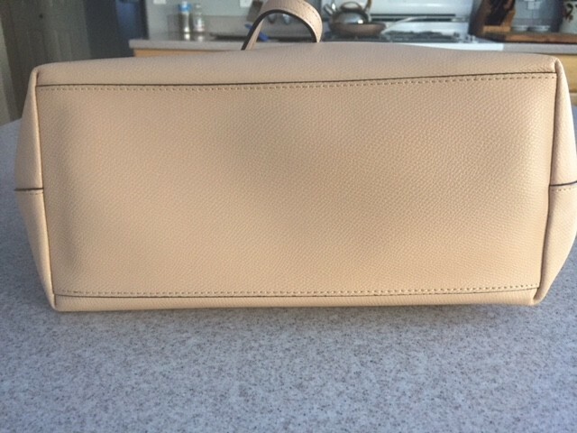 preowned Coach beige cross grain leather tote in Coach  purses and handbags