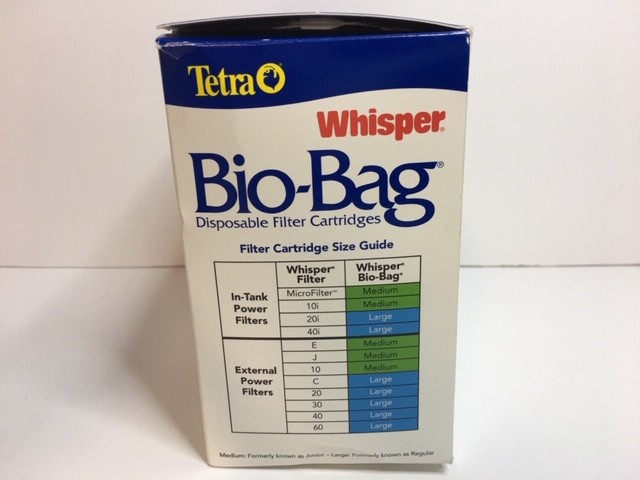 TETRA WHISPER MEDIUM BIO-BAG DISPOSABLE FILTER CARTRIDGE 8-PACK NEW