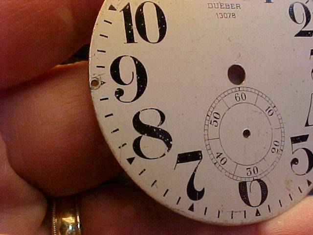 WWI Deuber Watch Co  chronometer deck watch dial