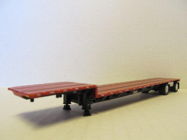 DCP 1/64 SCALE TRANSCRAFT STEP DECK TRAILER RED DECK WITH BLACK FRAME