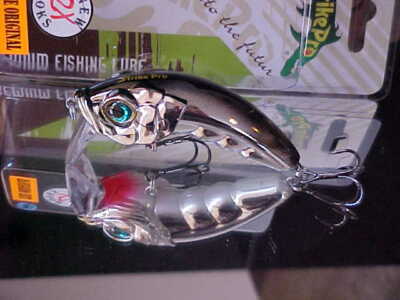 StrikePro Hunchback 3 1/8'' Shallow 5/8oz Running Lure EG-112B(F)A010E- GREYLIGHT