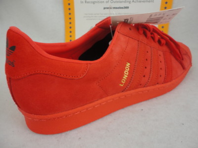 Adidas Superstar 80's City Series, London Edition, Suede, Red , Size 13 Adidas Superstar 80's City Series, London Edition, Suede, Red , Size 13