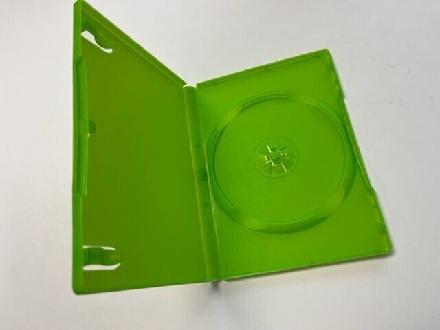10 Pcs  High Quality New 14mm Single Dvd Case, Solid Green, Bl73