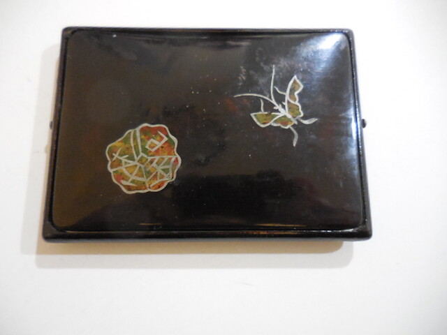 Vtg Asian Lacquerware Folding Holder for Document, Money, Cards Chinese Japanese