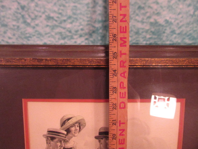 Framed business suit advertising coat jacket vintage hat amazing decor item