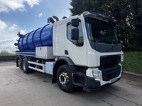 2016 16 Volvo FE 320 Euro 6 6x2 sleeper cab 14,500ltr vacuum tanker water pump