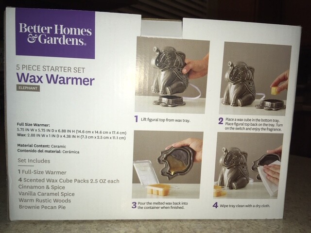 Better Homes and Gardens Electric Elephant Wax Warmer