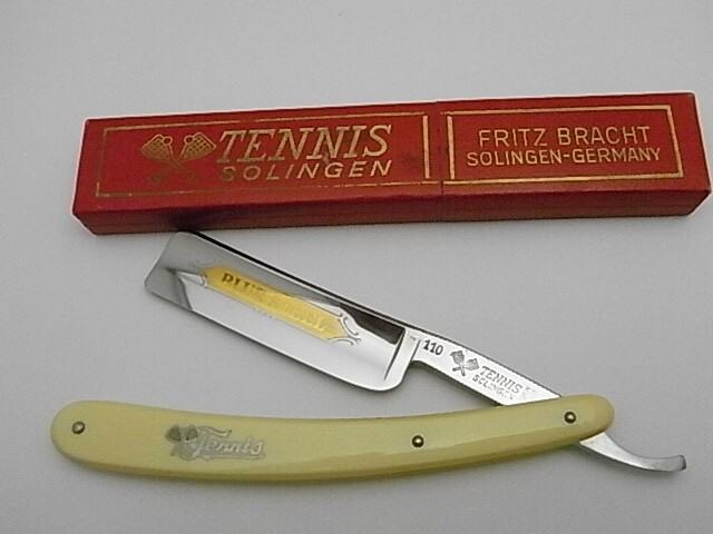 NOS Straight Razor TENNIS No110 FRITZ BRACHT Solingen