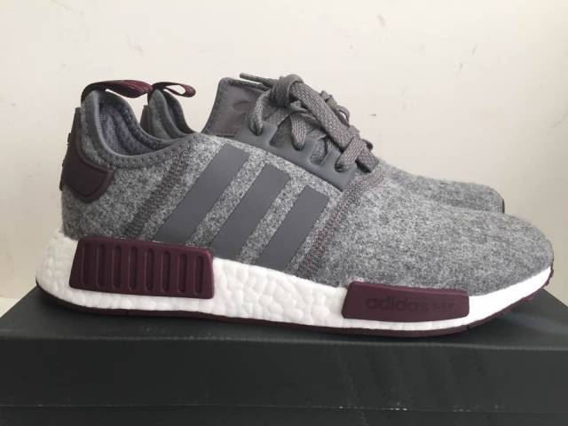 adidas NMD R1 Runner Nomad Boost Burgundy Grey Maroon Wool adidas NMD R1 Runner Nomad Boost Burgundy Grey Maroon Wool