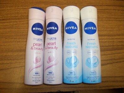 2- Nivea Pearl & Beauty  2-Fresh Natural Deodorant 48 hr 5 oz each
