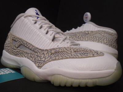 2003 NIKE AIR JORDAN XI 11 RETRO LOW IE WHITE CEMENT GREY COBALT