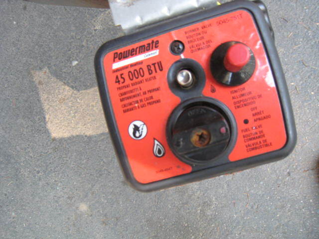 BIG COLEMAN POWERMATE 45,000 BTU PROPANE RADIANT HEATER CAMPING,HUNTING NICE SEE