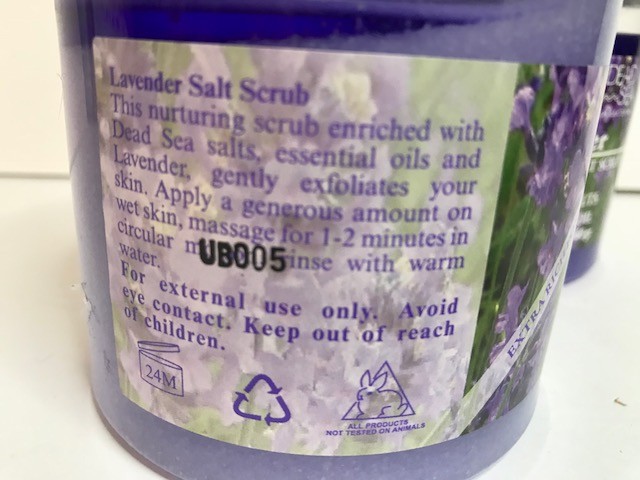 Dead Sea Collection Lavendar Salt Scrub With Lavender Oil 23.28 Oz NEW