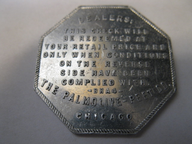 Vintage Palmolive Soap Co. Token Good For 1 Free Ben Hur Soap Cake Near Mint