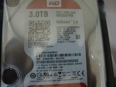 NEW  IntelliPower 3TB RED Label NAS Drive 