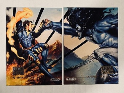 1996 Marvel Masterpieces Base #58 X-MAN #59 DARK BEAST 2-Card Duels Set  