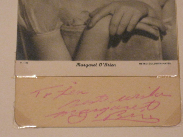 Margaret O'Bruin Autographed Index Card and Photo JSA Certified