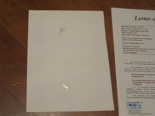 Margaret O'Bruin Autographed Index Card and Photo JSA Certified