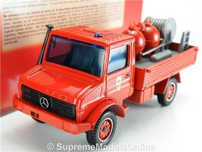 MERCEDES UNIMOG FIRE ENGINE MODEL TRUCK 2183 1/43RD SCALE RED EXAMPLE T3412Z=