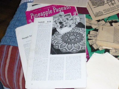 WHOLE LOT OF EMBROIDERY IRON ON PATTERNS/ FLOSS OLD NEWS PAPER CUT PATTERNS