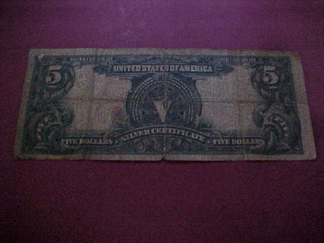 $5.00 Silver Certificate    CHIEF NOTE     1899