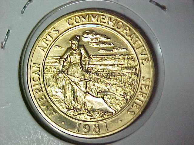 1/2 oz Gold 1981 Willa Cather American Arts Commemorative 1/2 oz Gold Medallion