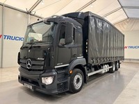 Mercedes Antos 2543 6x2 Rear Steer Curtainsider Drawbar