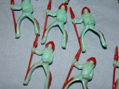 Large Lot of Hard Plastic American Indians Auburn Ideal Marx?? Old