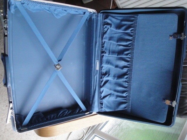samsonite hard shell suitcase blue