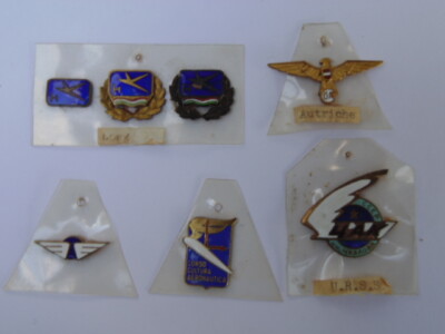 SET 7 ALTE LUFTFAHRT ABZEICHEN FLUGGESELLSCHAFTEN AIRLINES CO BADGES